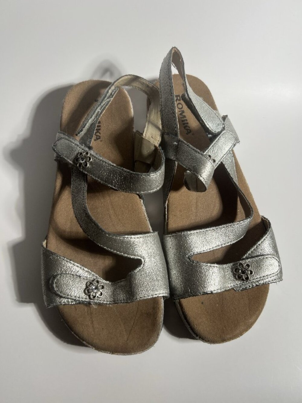 Romika Metallic Leather Comfort Sandals Women’s EU 38 US 7.5 - Picture 3 of 11